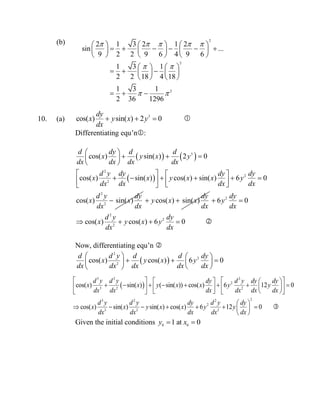 Pure Math Unit 2 Module 2 CAPE PURE MATHEMATICS UNIT 2 MODULE 2 PRACTICE QUESTIONS | PDF