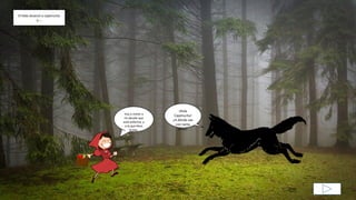 ¡Hola
Caperucita!
¿A dónde vas
con tanta
prisa?
Voy a visitar a
mi abuela que
está enferma, y
a la que llevo
frutas.
El lobo alcanzó a caperucita
y….
 