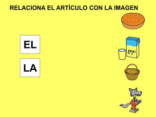 RELACIONA EL ARTÍCULO CON LA IMAGEN
ELEL
LALA
 