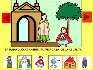 LA MAMÁ DIJO A CAPERUCITA: VE A CASA DE LA ABUELITA
 