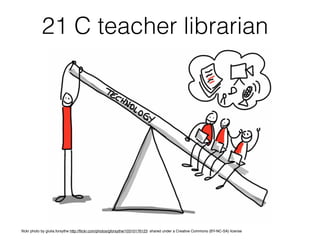 21 C teacher librarian
ﬂickr photo by giulia.forsythe http://ﬂickr.com/photos/gforsythe/10310176123 shared under a Creativ...