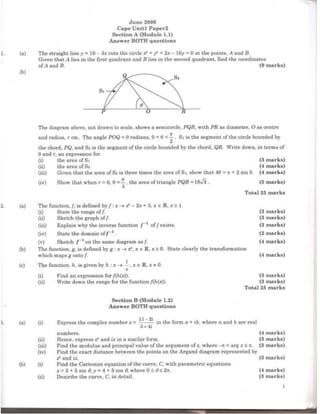 Cape Pure Math Ia Sample Cape pure math unit 1 past papers | DOCX