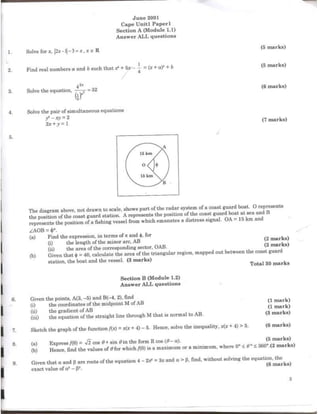Cape pure math unit 1 past papers | DOCX