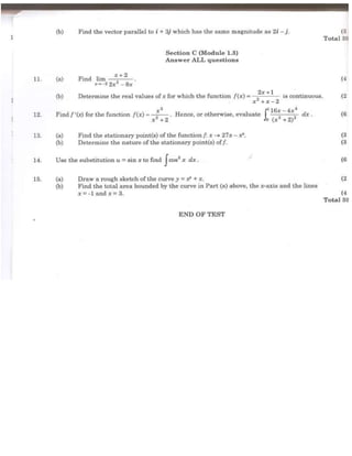 Cape Pure Mathematics Unit 1 Past Paper Solutions 2024 – OYHP