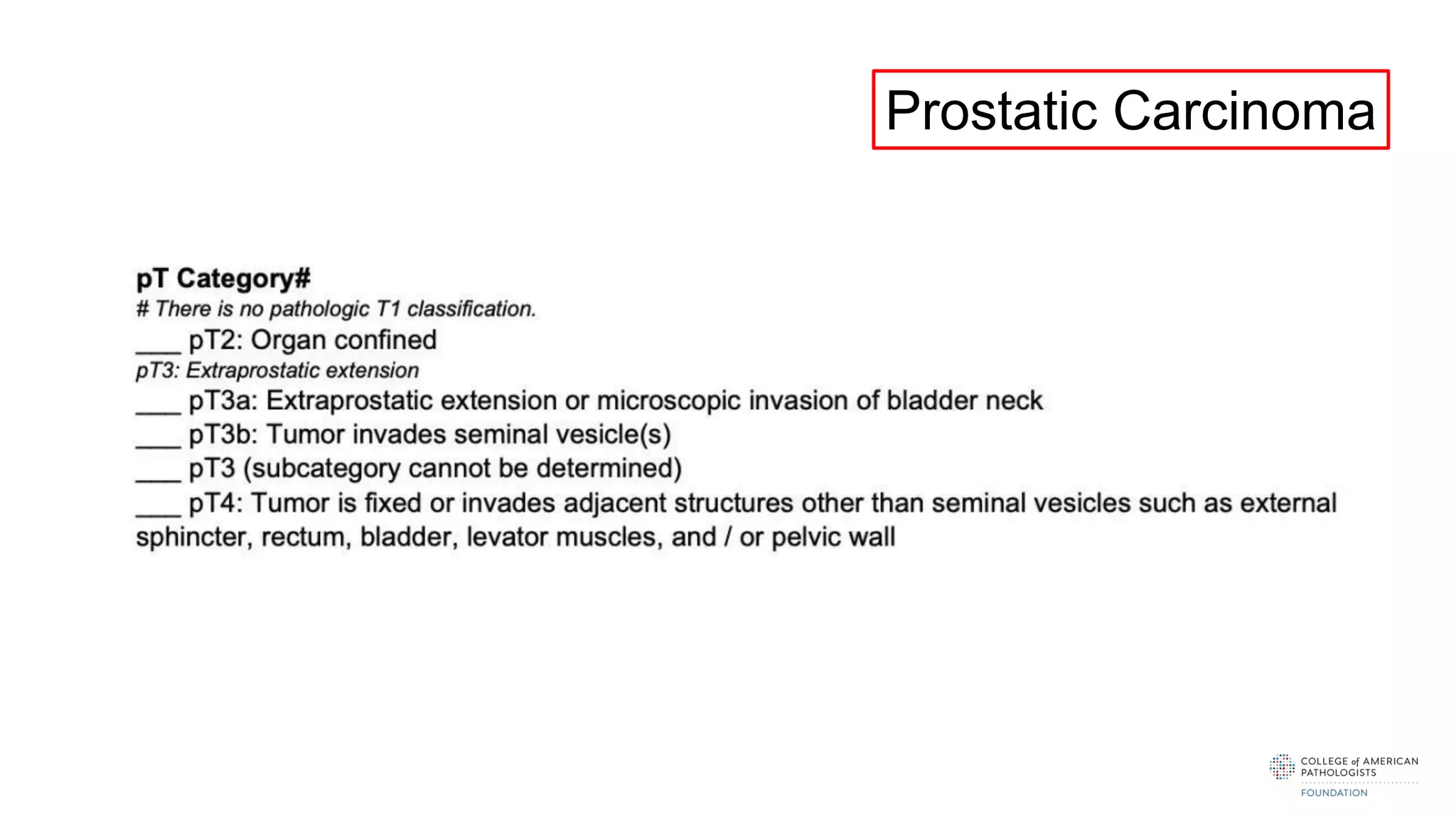 Prostatic Carcinoma
 