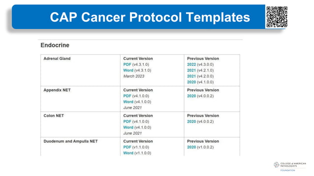CAP_Foundation_Cancer_Protocols_June2023.pdf | Cancer | Diseases and ...