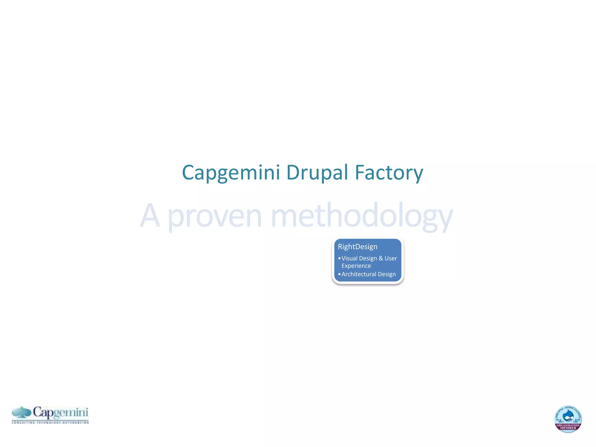 Capgemini Drupal FactoryA provenmethodology