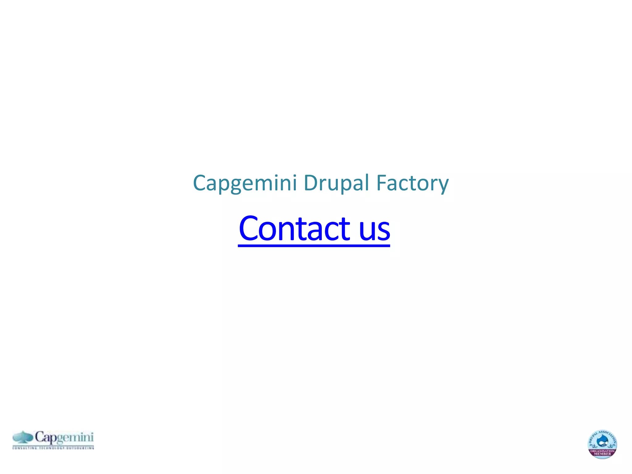 Capgemini Drupal FactoryContact us