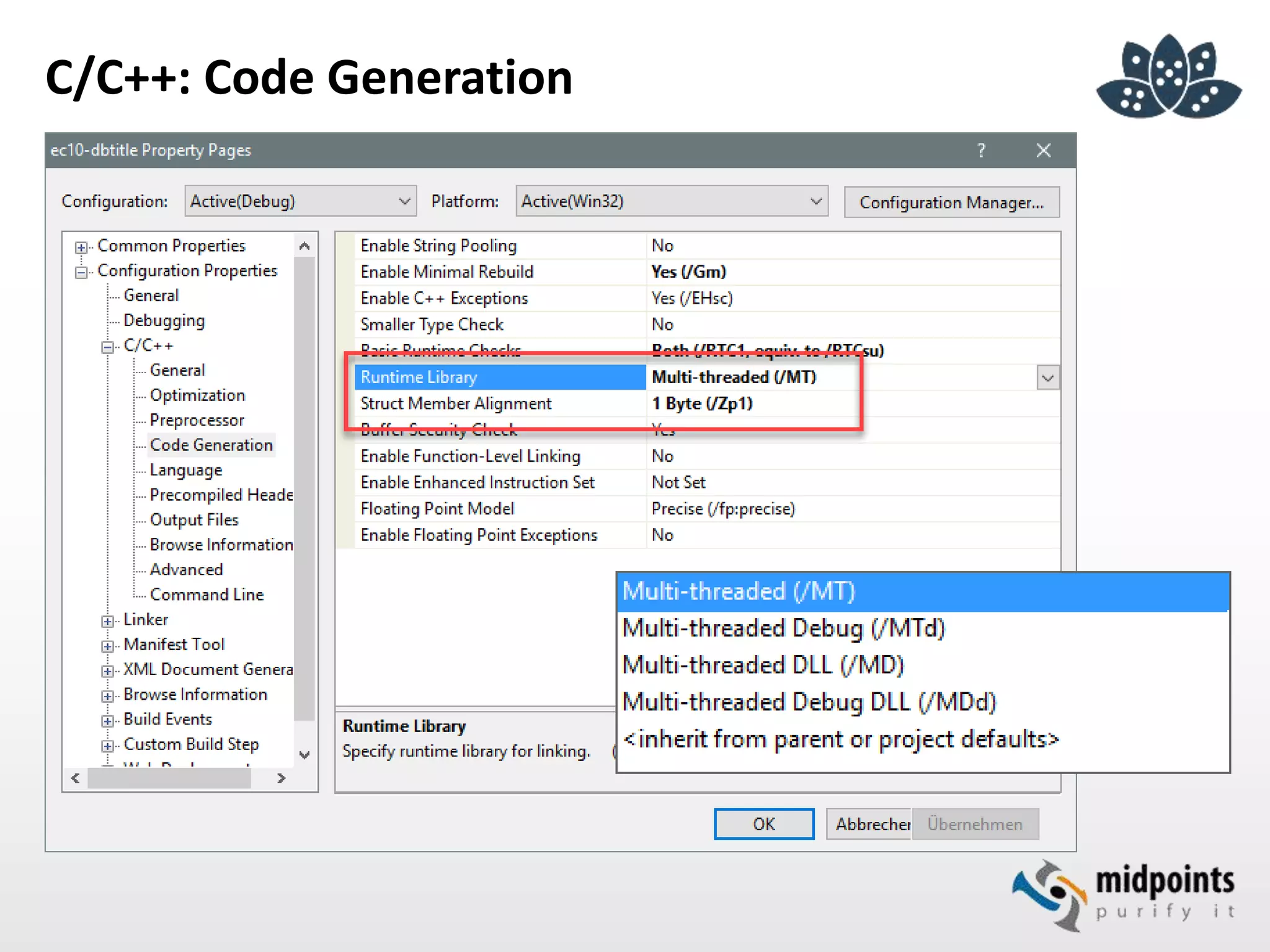 C/C++: Code Generation
 