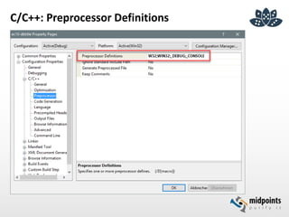 C/C++: Preprocessor Definitions
 