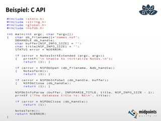Beispiel: C API
 