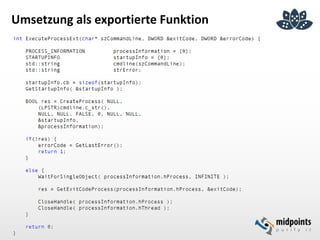 Umsetzung als exportierte Funktion
 