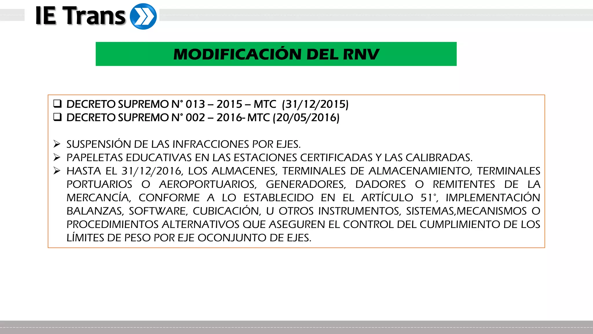Capacitación Pesos y Medidas Vehiculares