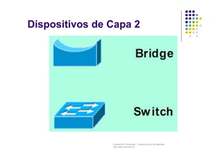 Facultad de Tecnología – Carrera de Ing. de Sistemas
http://www.usfx.edu.bo
Dispositivos de Capa 2
 