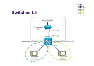 Facultad de Tecnología – Carrera de Ing. de Sistemas
http://www.usfx.edu.bo
Switches L3
 