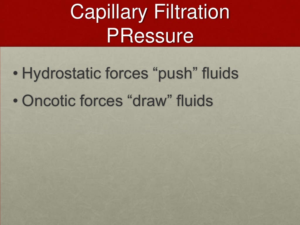 Capillary filtration pressure
