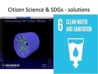 Citizen Science & SDGs - solutions
 