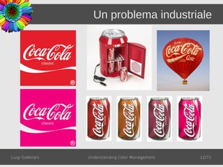 Un problema industriale




Luigi Gallerani   Understanding Color Management   12/71
 