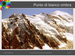 Punto di bianco ombra




Luigi Gallerani   Understanding Color Management   20/71
 