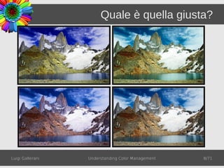 Quale è quella giusta?




Luigi Gallerani   Understanding Color Management   8/71
 
