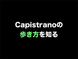 Capistranoの
 歩き方を知る
 