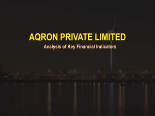 AQRON PRIVATE LIMITED Analysis of Key Financial Indicators 