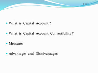 Commit Capital Accounts Capital account convertibility | PPTX