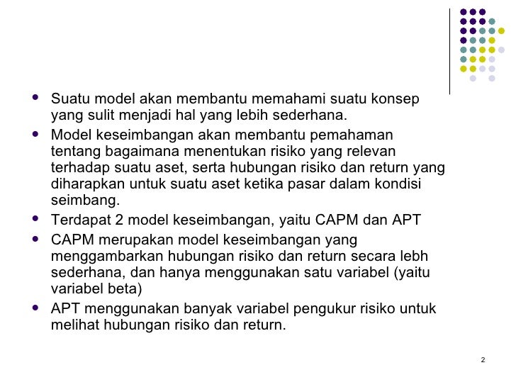 Capital Asset Pricing Model Capm