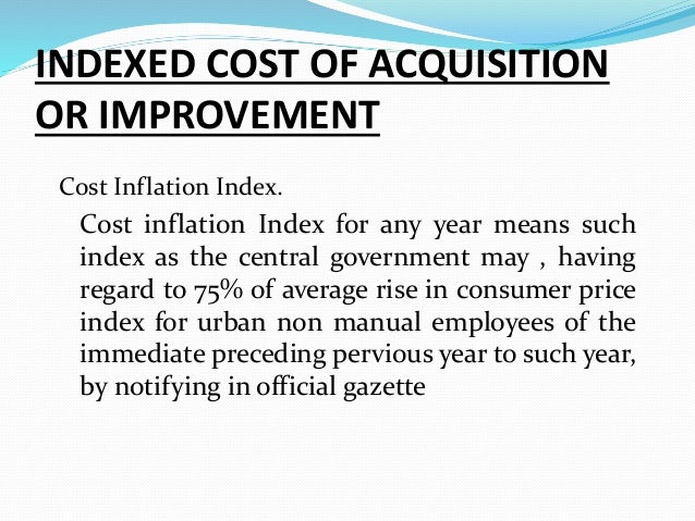Index Cost Of Acquisition Chart