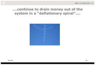 … .continue to drain money out of the system in a “deflationary spiral”.... 06/06/09 