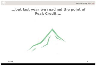 … .but last year we reached the point of Peak Credit.... 06/06/09 