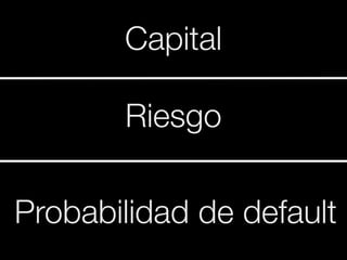 Capital

       Riesgo

Probabilidad de default
 