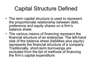 Capital Structure | PPT