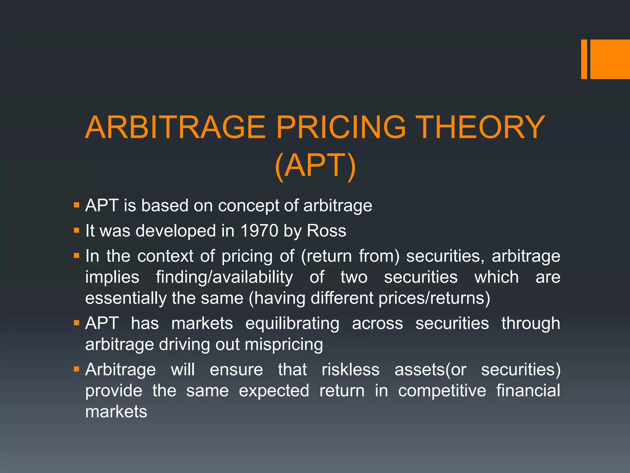 Capital asset pricing model (CAPM) | PPTX