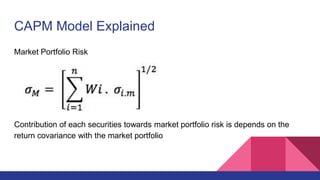 Capital Asset Pricing Model (CAPM) | PPTX