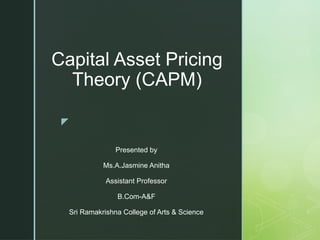 Comprehensive Overview of Capital Asset Pricing Model (CAPM) Theory and ...