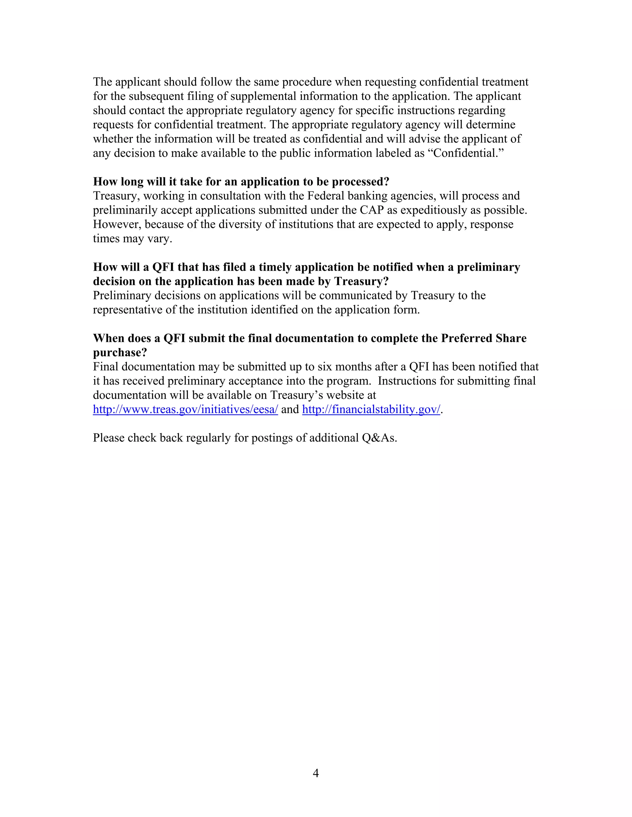 Capital Assistance Program Faqs 02 2009