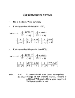 Capital budget | PDF