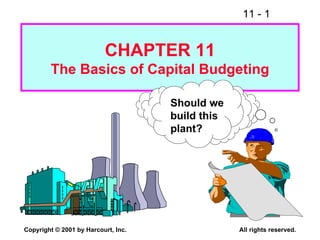 Should we  build this plant? CHAPTER 11 The Basics of Capital Budgeting 