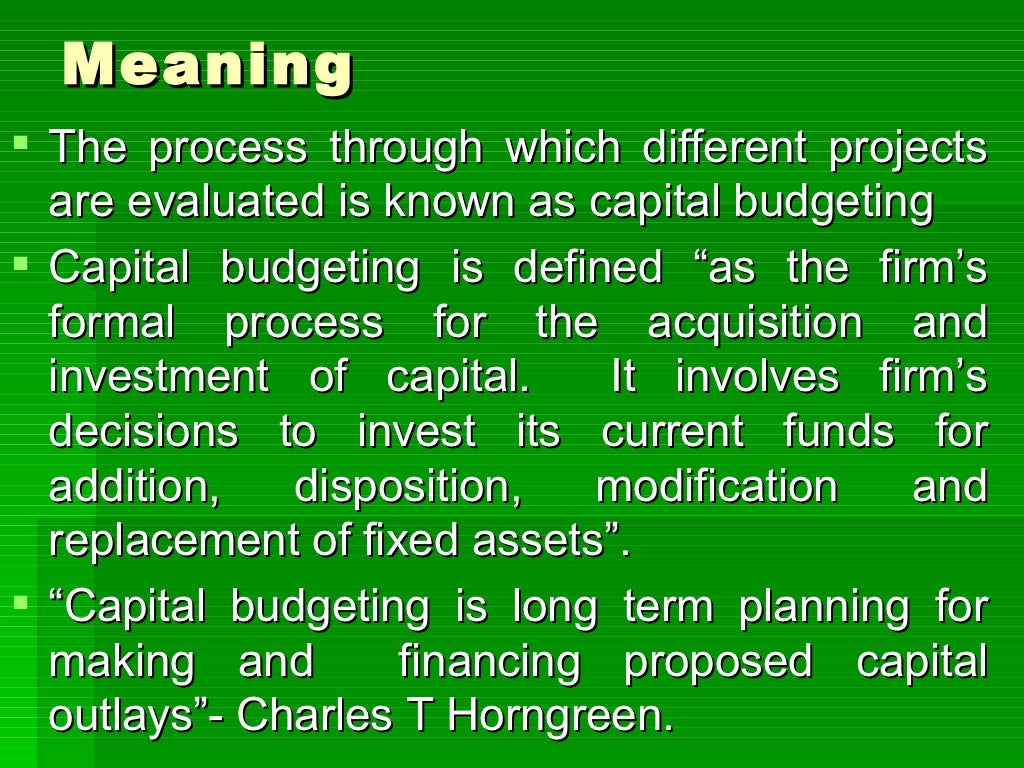 Capital Budgeting
