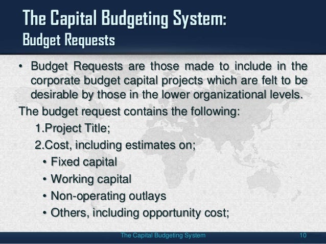 capital budgeting business finance budget for a business