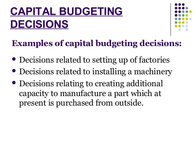 Capital budgeting