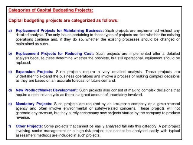 capital budgeting budgeting for projects