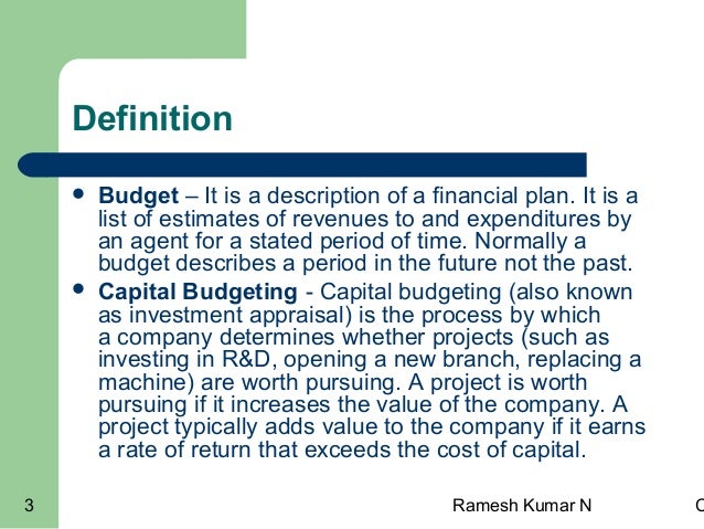 capital budgeting essay