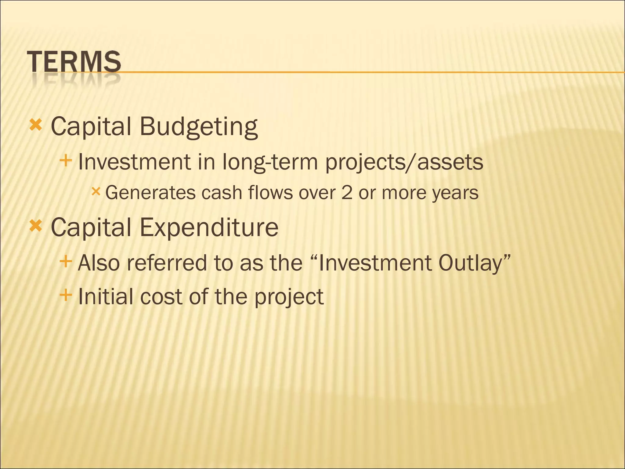 Capital budgeting cash flow estimation | PPT