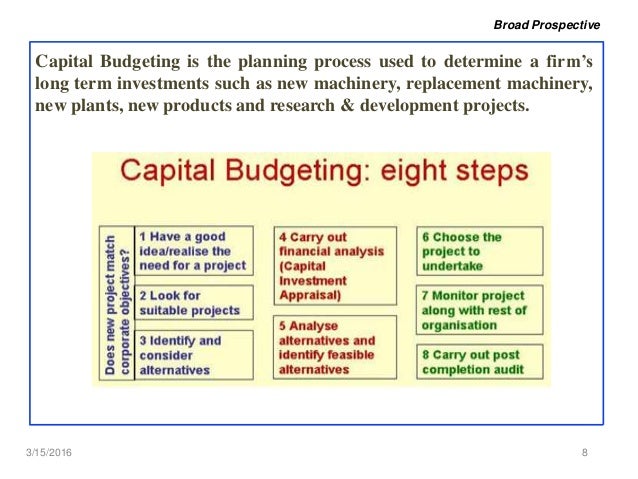 capital budgeting ppt budgeting for projects