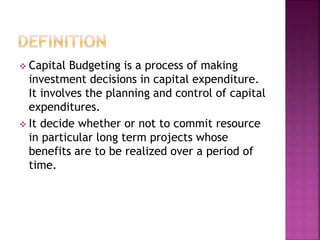 Capital budgeting ppt | PPTX