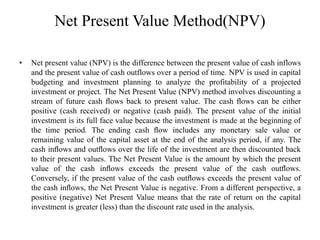 Npv Preferred Method capital budgeting ppt.pptx