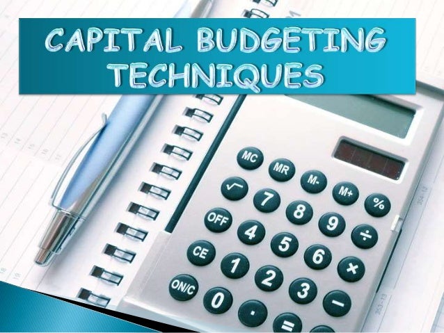 Capital budgeting techniques thesis