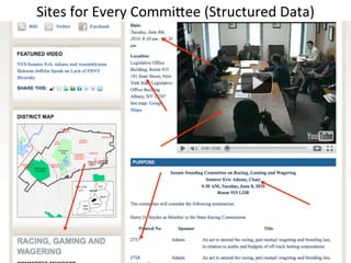 h5p://ﬂickr.com/photos/rocketqueen/1573565705/
Sites	
  for	
  Every	
  Commi5ee	
  (Structured	
  Data)
 